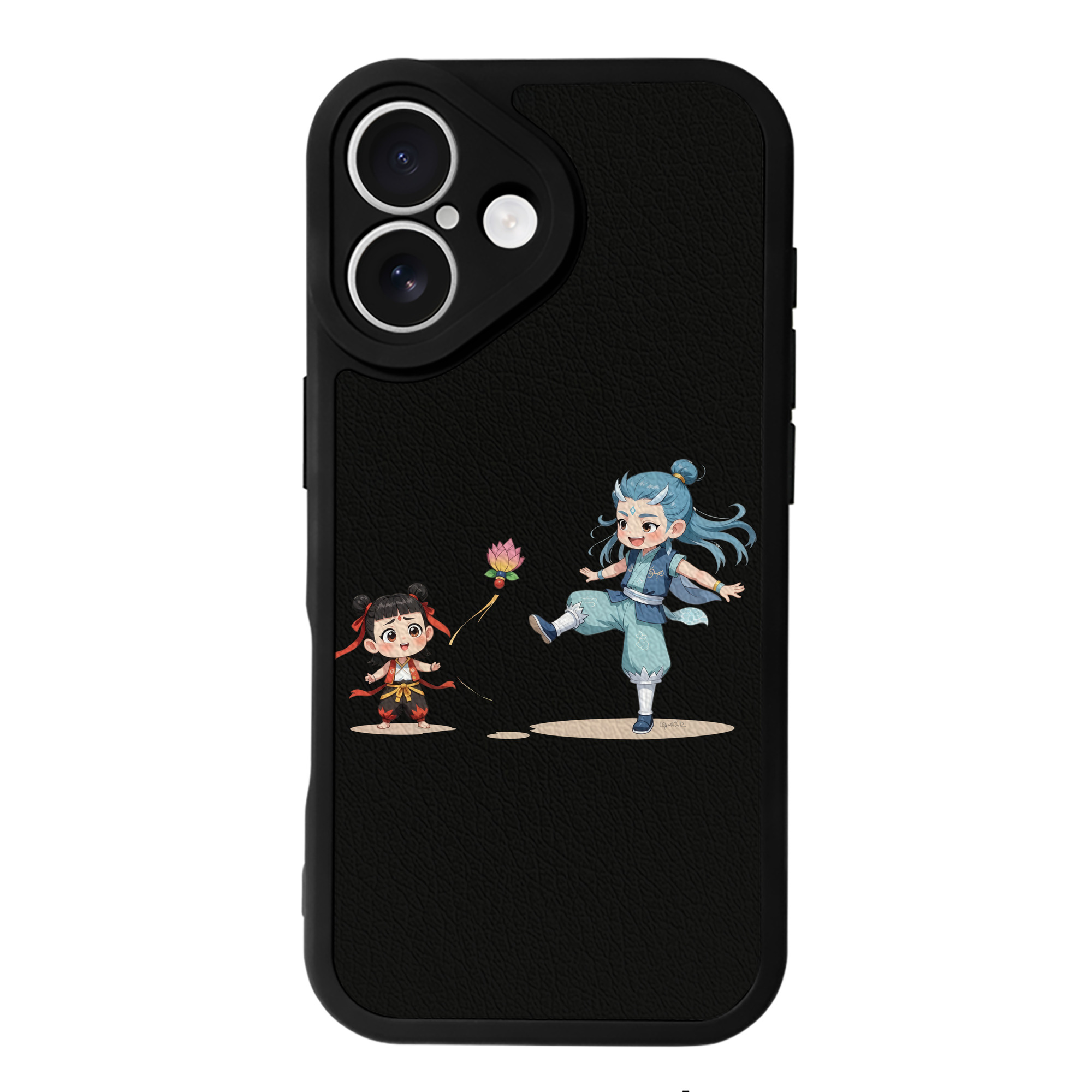 （画像用） Ne Zha 2 ナタ 魔童の大暴れ 【iPhone 16シリーズ対応】シリコンスマホケース（レザー調） 材質：シリコン